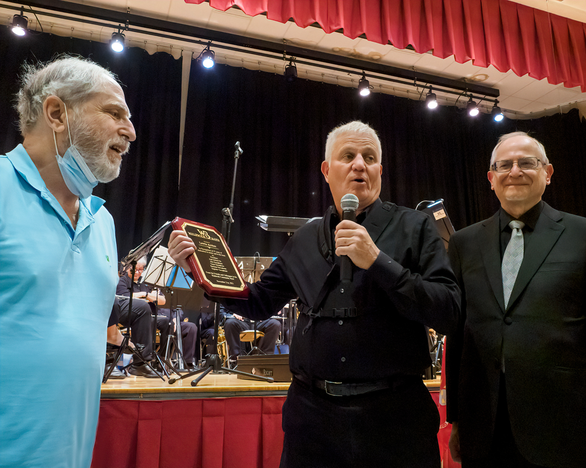 Photot of Lew Archer recognized for his service to the band
