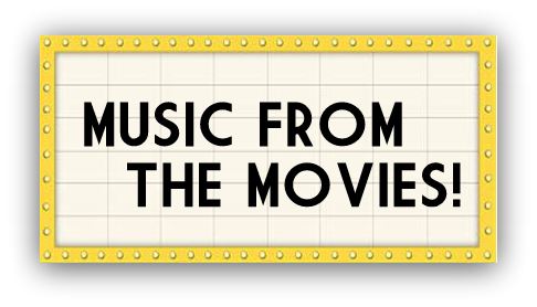 Sign that says "Music from the movies"